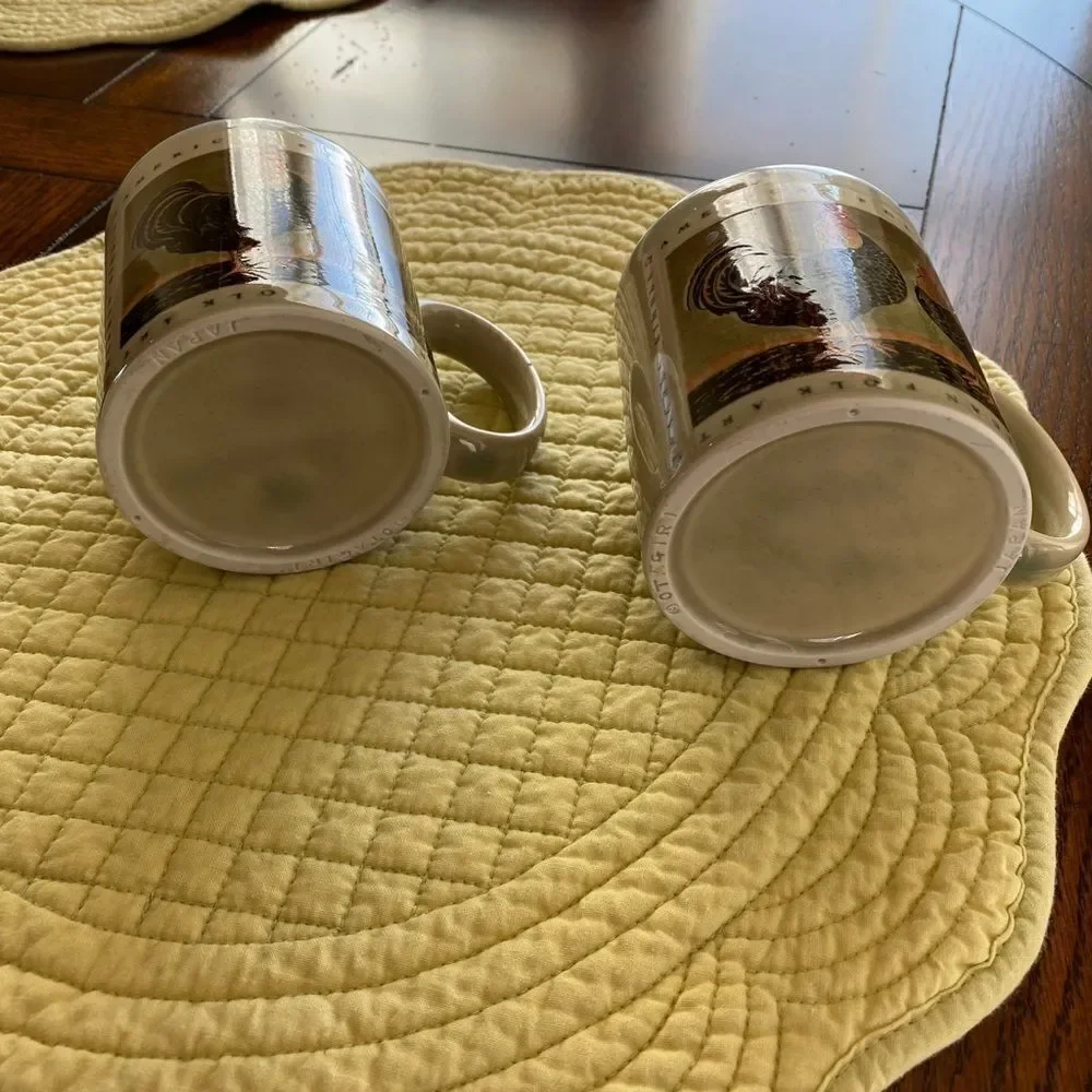 Warren Kimble rooster mugs, set of 2